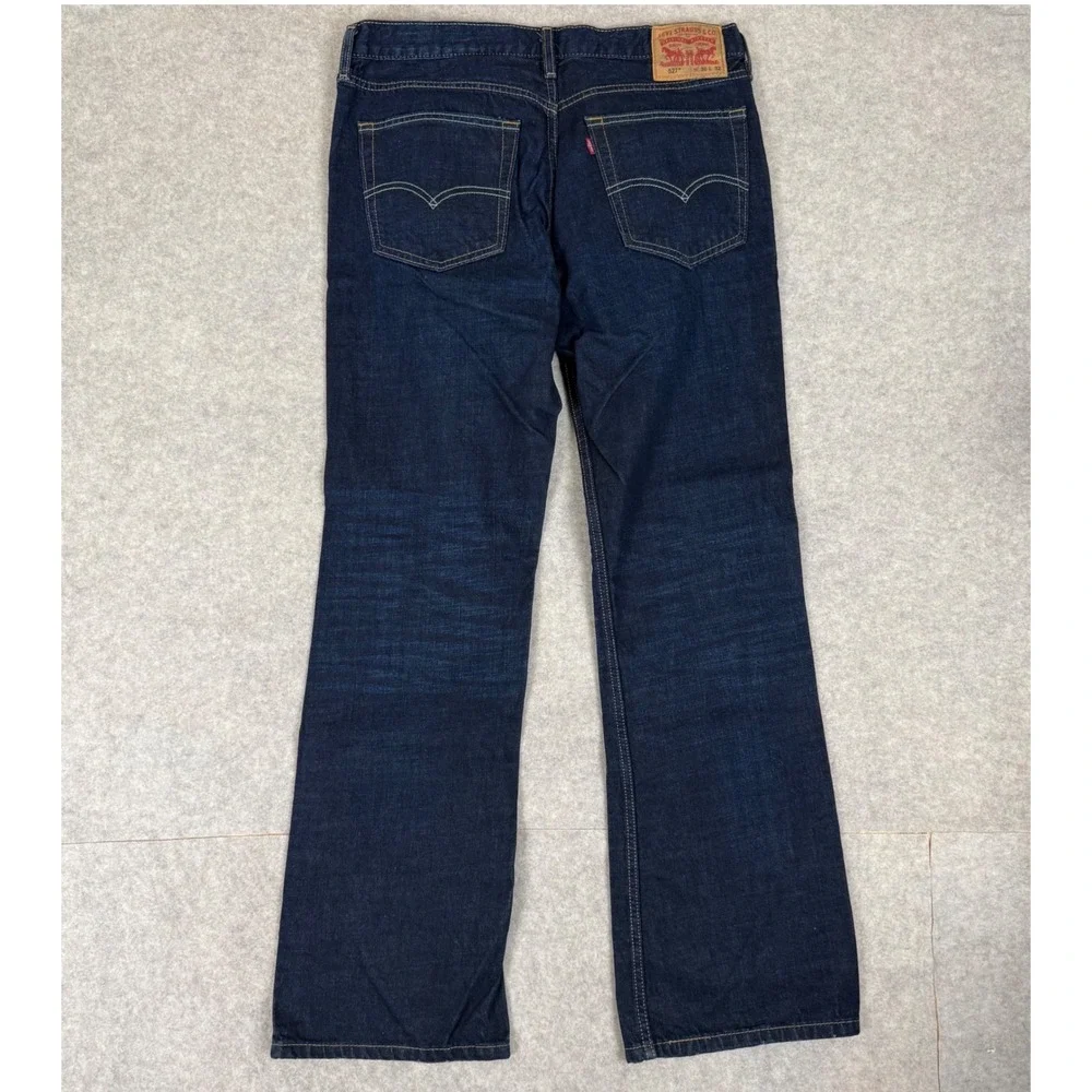 Levi 527 Slim Bootcut Jeans 36x32 Dark Wash Indigo Denim Pants Workwear